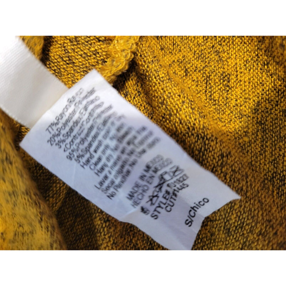 Grateful Hearts Cascade Cardigan Women's Small two tone leopard & yellow Soft - Picture 6 of 6